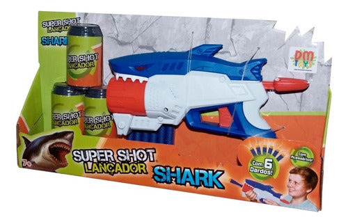 Lançador De Dardos Super Shot Shark Dm Toys 0