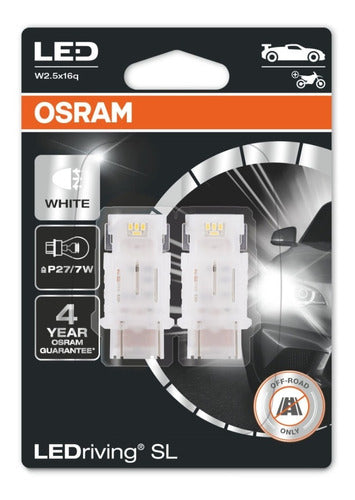 Pair of OSRAM LEDriving SL T20 W27/7W 3157 LED Replacement Bulbs 0