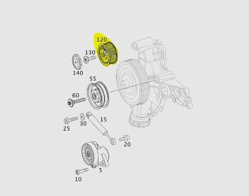 Frey Pulley Groove Tensioner for Mercedes C300 C350 GLK ML OM272 1