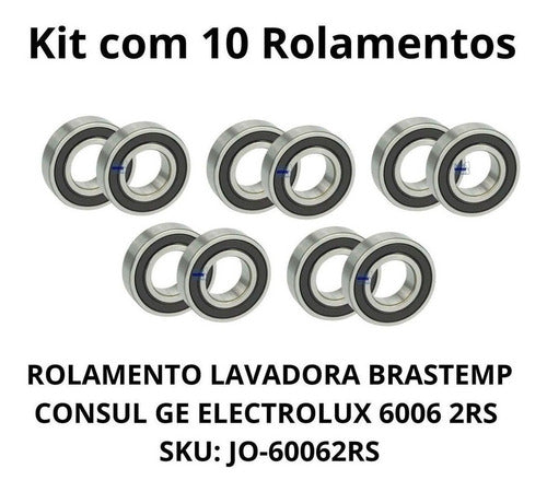 Rolamentos Maquina De Lavar Brastemp Consul Ge Electrolux 10 1