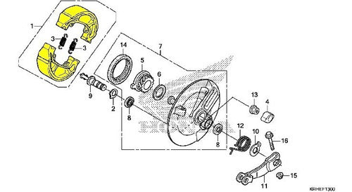 Honda Zapata Freno Trasero CG / Tornado 250 / CBX Original - Powertech Motos 1