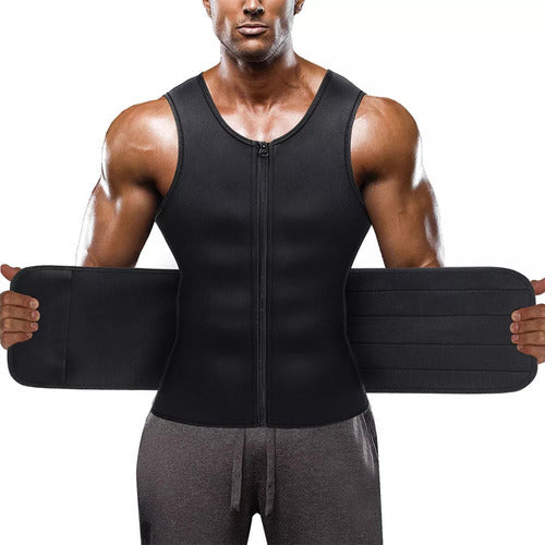 Men's Posture Corrector Slimming Body Shaper Waist Trainer Vest 4