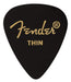 Fender Classic Celluloid Guitar Picks 351 Shape, Black, Thin 0