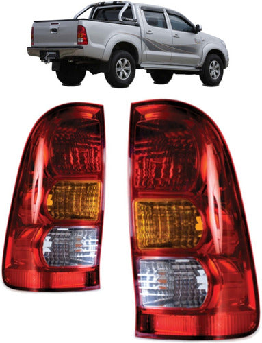 Set of 2 Rear Tail Lights for Toyota Hilux 2005-2011 0