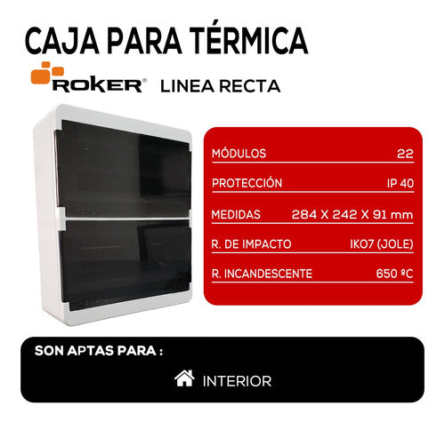 Roker PR622-R 22-Module Thermal Box with Straight Line Design 3