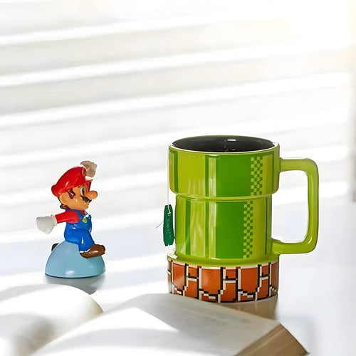 Drtupe Super Mario Warp Pipe Coffee Mug - 15 Ounce Ceramic Coffee Cup in Green 1