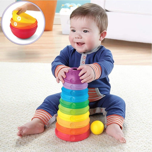 Fisher Price Stack & Roll Baby Cups Playset 4