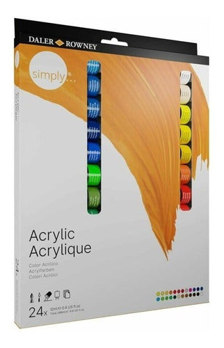 Acrilic En Pomo Daler-rowney Simply X 24 Colores 0