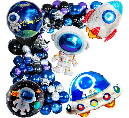 UNIVERSIA3 Cotillon 50 Space Art Astronaut Rocket Star Moon Sky 1