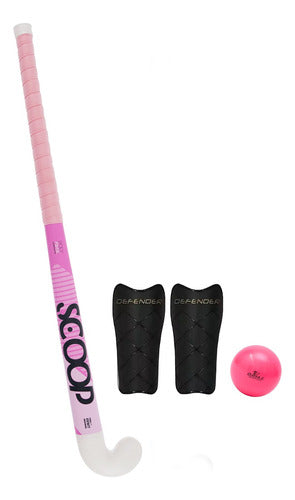 Scoop Hockey Stick Starter Kit Combo 30 to 37 with Ball and Shin Guards 4