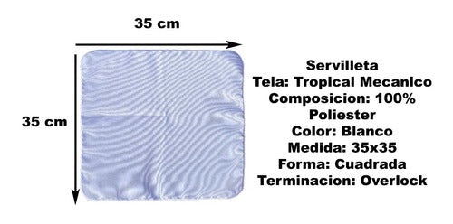 Tropical Stain-Resistant Tablecloth 2.00x1.50 + 6 Napkins 5