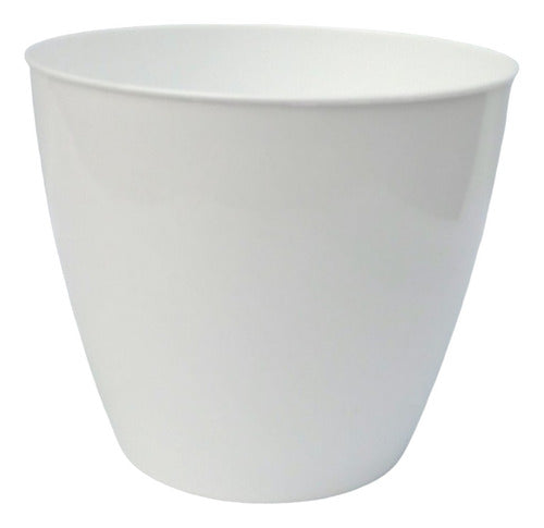 Matri Round Pots N°18 White Pack of 10 2