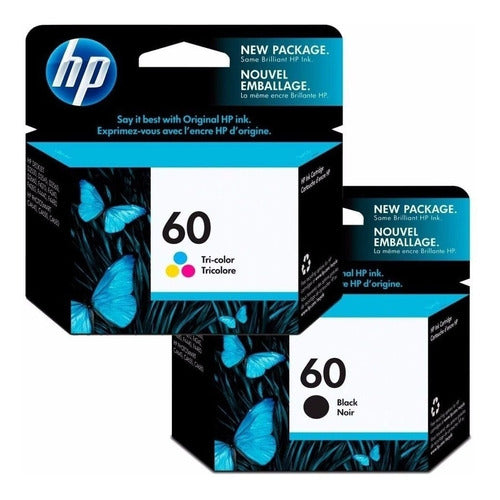 HP Pack 60 Black + Color Cartidges D110 F4280 F4480 Backupuy 0