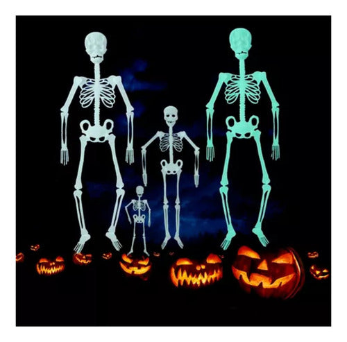 Esqueleto Colgante Luminoso  Fluo Glow Halloween 32 Cm 1