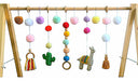 Nordic Montessori Wooden Handmade Crochet Baby Gym 2