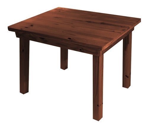Modern Solid Wood Dining Table Straight Leg 100x80 Sajo 12