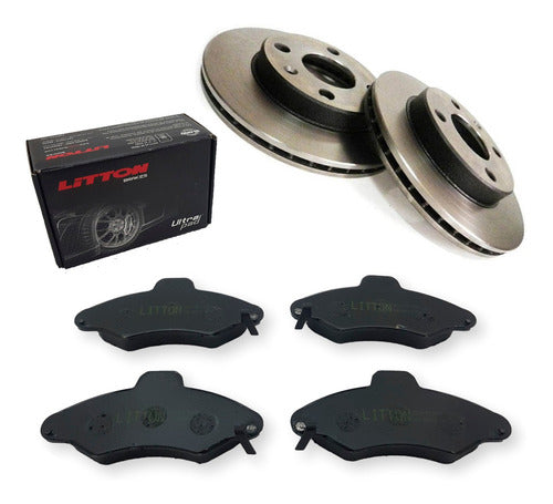 Ford Escort Kit Discos Y Pastillas 1997-2001 1.6 1.8 Delante 0