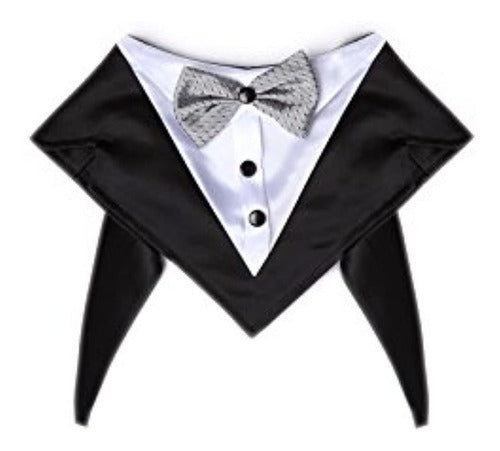 Tail Trends Formal Tuxedo Dog Tail with Bow Tie and Wedding Scarf 1