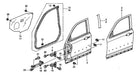 Moldura Cinta Lateral Puerta Izquierda Honda Cr-v 2002-2006 1