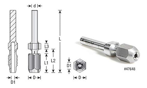 Amana Tool 47642 CNC Extension Adapter 14-Inch Shank 1