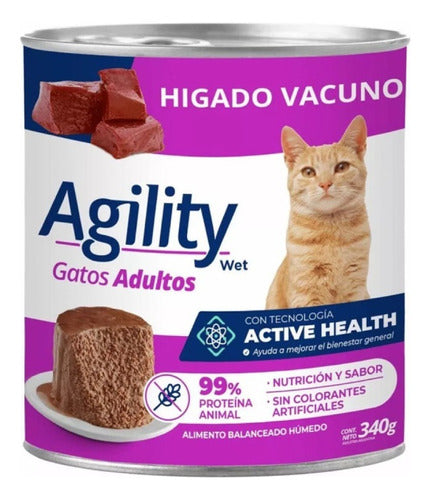 Alimento Agility Gato Adulto Higado  Pack X 12 Latas 340 Gr 0