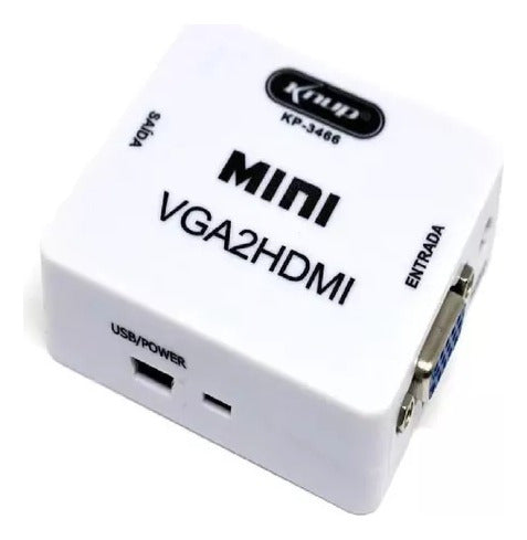 Cable Adaptador Vga A Hdmi Con Audio Knup - Sertel Shop 2