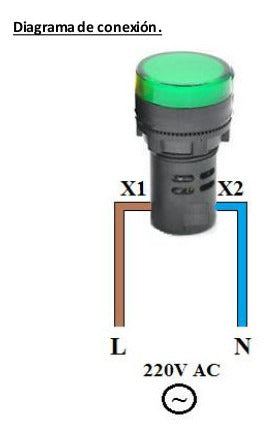 Gralf Green Indicator Pilot Light Ø22mm 5