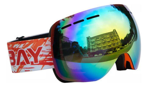 Possbay Ski/Snowboard Goggles with Case - UV Protection, Anti-Fog, Adjustable Strap 2
