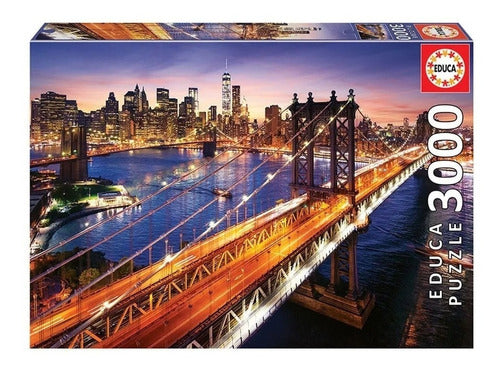 Educa Borras 3000 Pcs Puzzle Manhattan at Sunset 0