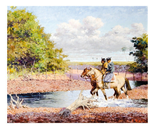 Cauce Bajo - Federico Reilly - Criollo - Lámina 45x30 Cm 0