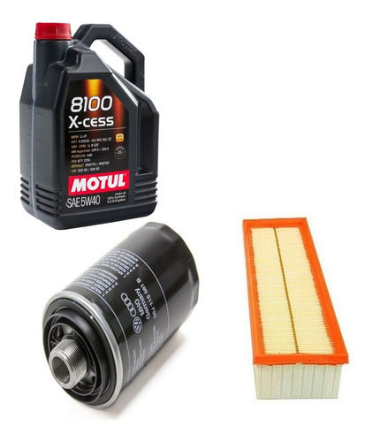 Kit 2 Filtros Audi A4 2.0 2009 Motul 8100 5w40 0