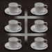 Plastic Ware Set of 6 White Melamine Cups with Saucers 0