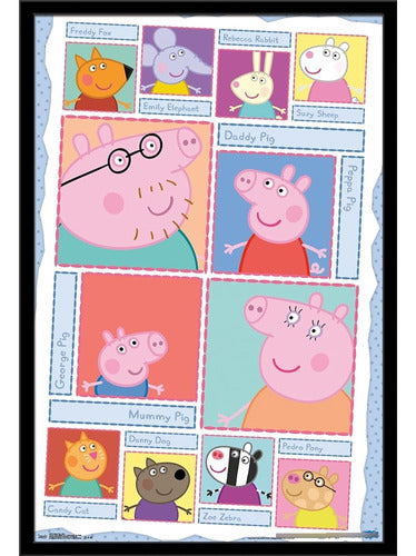 Trends International Wall Poster Peppa Pig Grid, 22.375 X 34 0