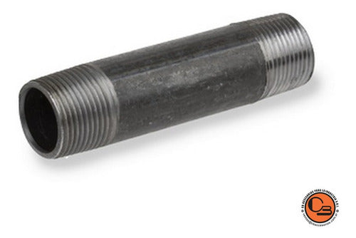 Black Steel SCH-40 1-Inch X 10 cm Threaded Nipple for Welding 1