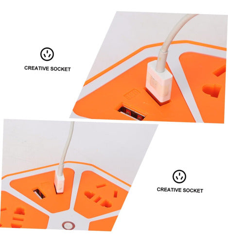 IO TEC USB Charger Power Strip with Electric Socket and Anti-Surge Protection 7