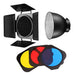 Jinbei Led Video Light Modifier Barn Door Con Honeycomb Grid 0