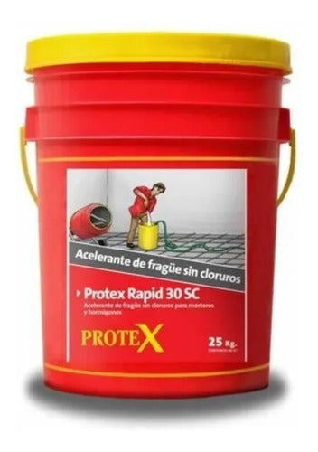 Protex Rapid 30 Acelerante De Fragüe No Corroe Metales 25kg 0