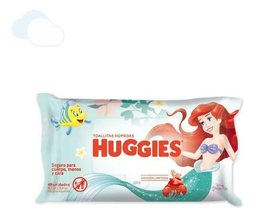 Pack X8 Toallitas Húmedas Huggies Disney Sirenita X 48 Unid 3