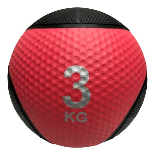 Proyec Medicine Ball De Goma Con Pique 3kgs - Fitness - 127 0