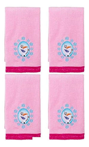 Juego De 4 Toallas De Mano Disney Frozen Olaf 11x18, Rosa 0