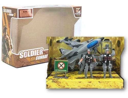 Special Forces Army Military Soldier Combat Kit Set with Airplane, Weapons, and Accessories 0