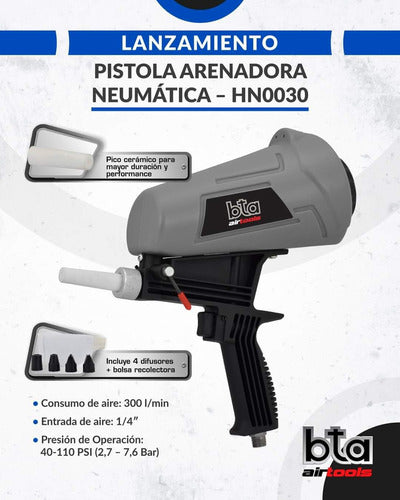 Pistola Arenadora Neumatica Gravedad Bta Profesional 279000 1