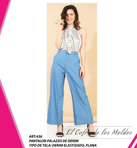 El Cofre De Los Moldes - Digital Palazzo Denim Pattern, Size Pack 3XL to 7XL 0