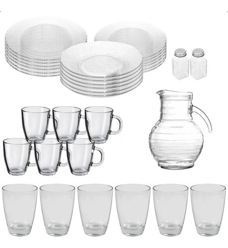 Durax Set De Vajilla Completa Juego De Platos Combo Vasos 0