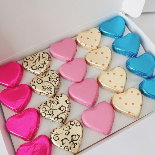 50 Corazones De Chocolate Souvenir Candy Bar 10g 3