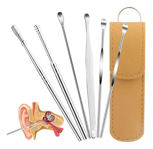 Generic Ear Cleaning Kit in Case - 6 Pieces Stainless Steel 5