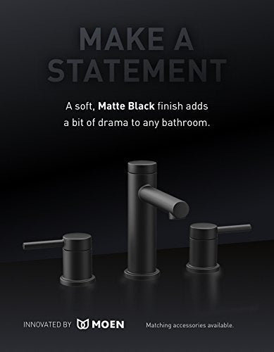 Moen Yb0486bl Alinea La Barra De La Toalla De La Mano Del Baño, Negro Mate 1