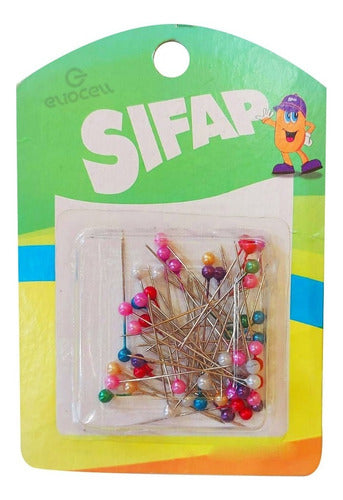 Sifap Alfiler Cabeza Plastica Varios Colores 0