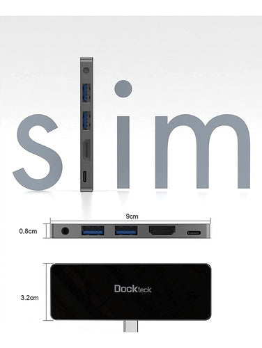 Adaptador De Concentrador Usb C Para iPad Pro, Dockteck 5 En 5