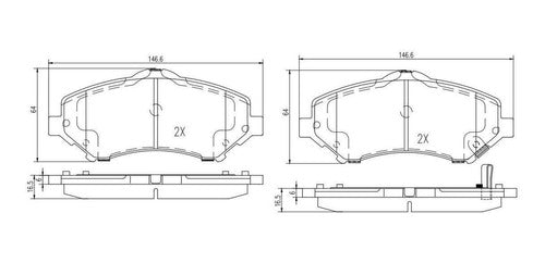 Pastillas Freno Delanteras Chrysler Grand Caravan 3.3 1